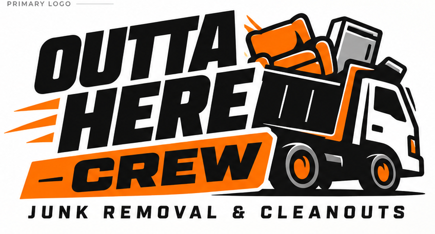 Outta Here Crew junk truck logo